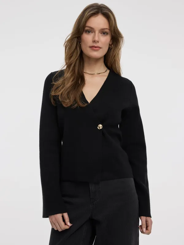 Long-Sleeve V-Neck Wrap Top sold by Reitmans