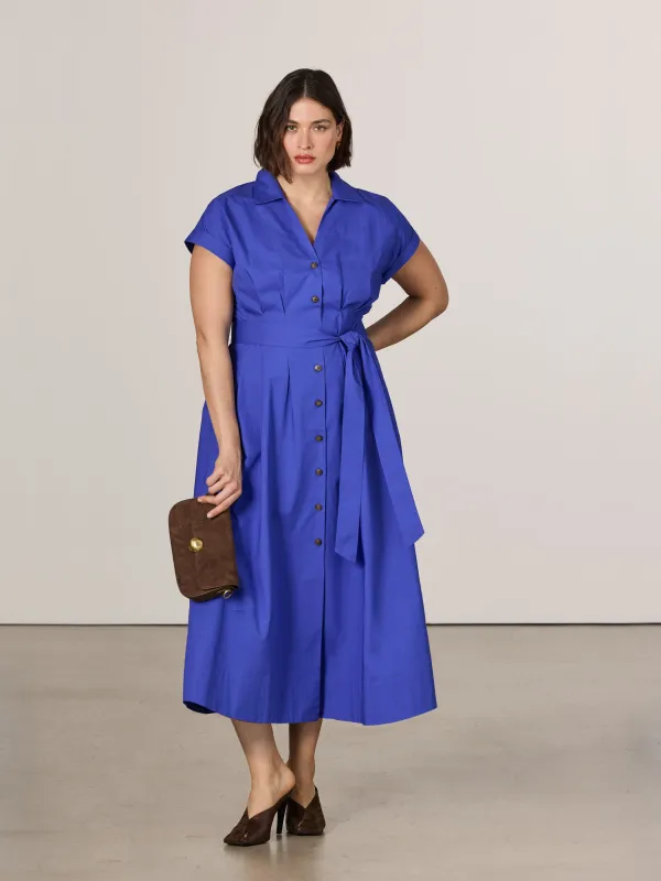 Cap-Sleeve Belted Shirtdress made by Reitmans