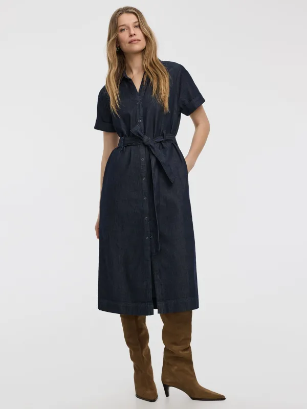 Short-Sleeve Shirt Denim Dress sold by Reitmans