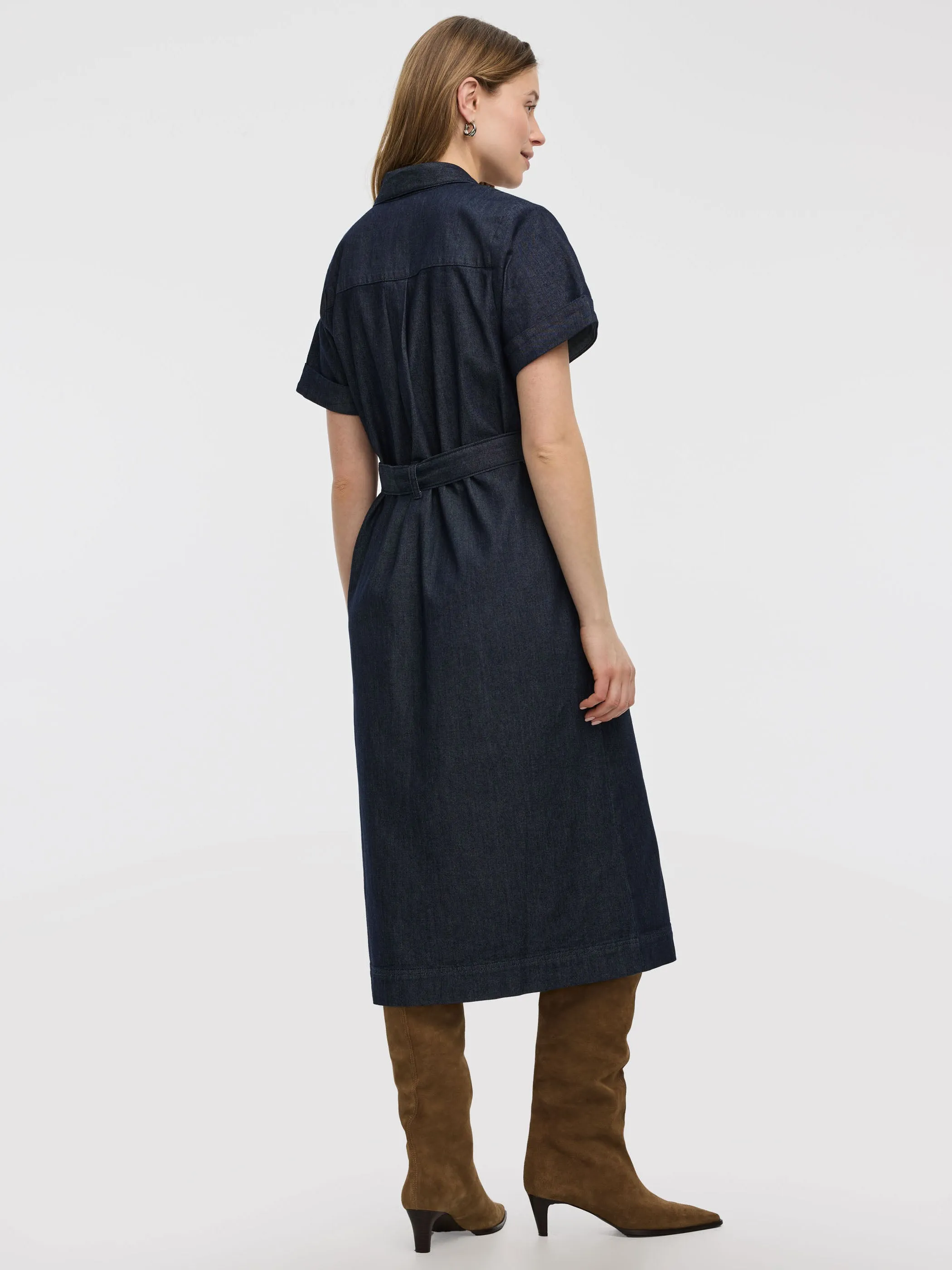 Short-Sleeve Shirt Denim Dress sold by Reitmans product image thumbnail 2