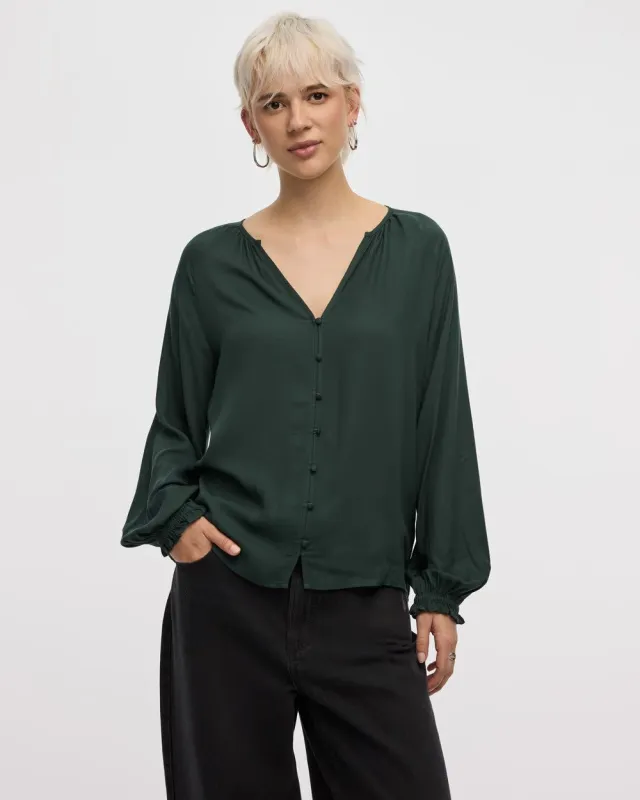 Split-Neck 3/4-Sleeve Blouse sold by Reitmans