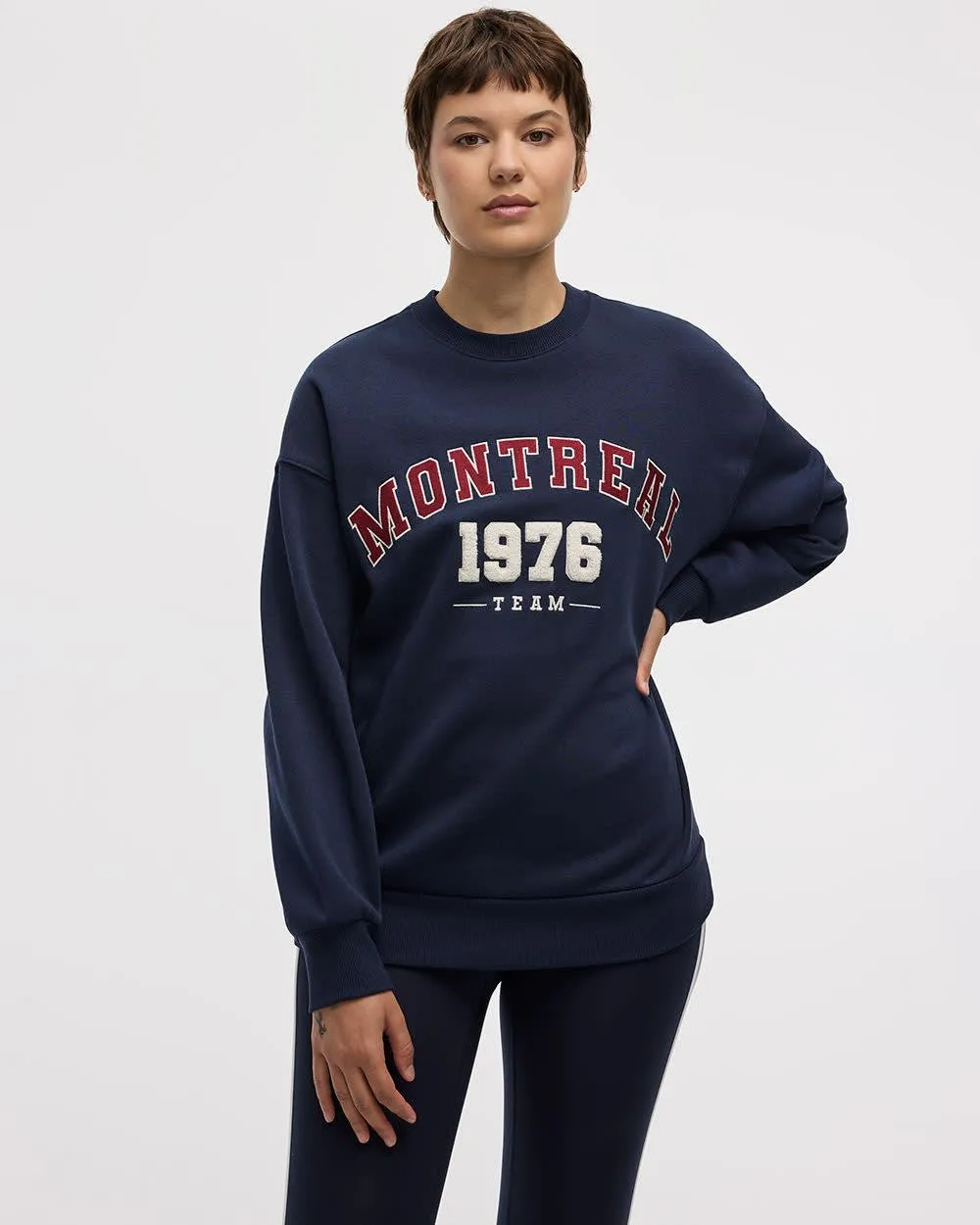 Fleece Crew-Neck Graphic Sweatshirt - Hyba sold by Reitmans product image thumbnail 3