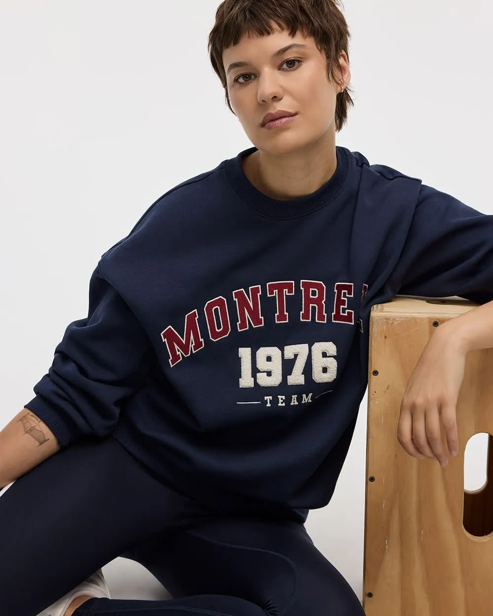 Fleece Crew-Neck Graphic Sweatshirt - Hyba sold by Reitmans product image thumbnail 4