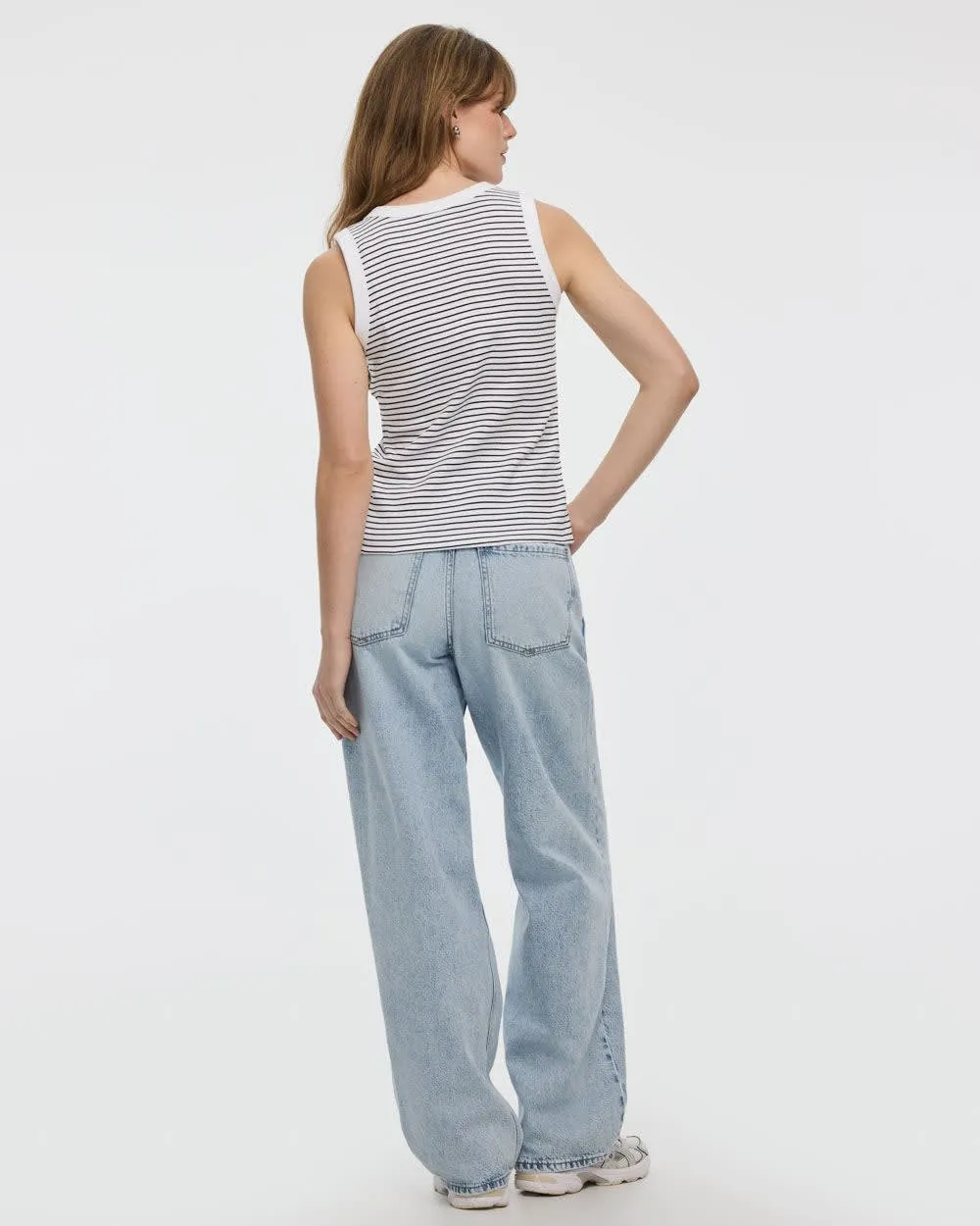 Striped Crew-Neck Tank - R Essentials sold by Reitmans product image thumbnail 2