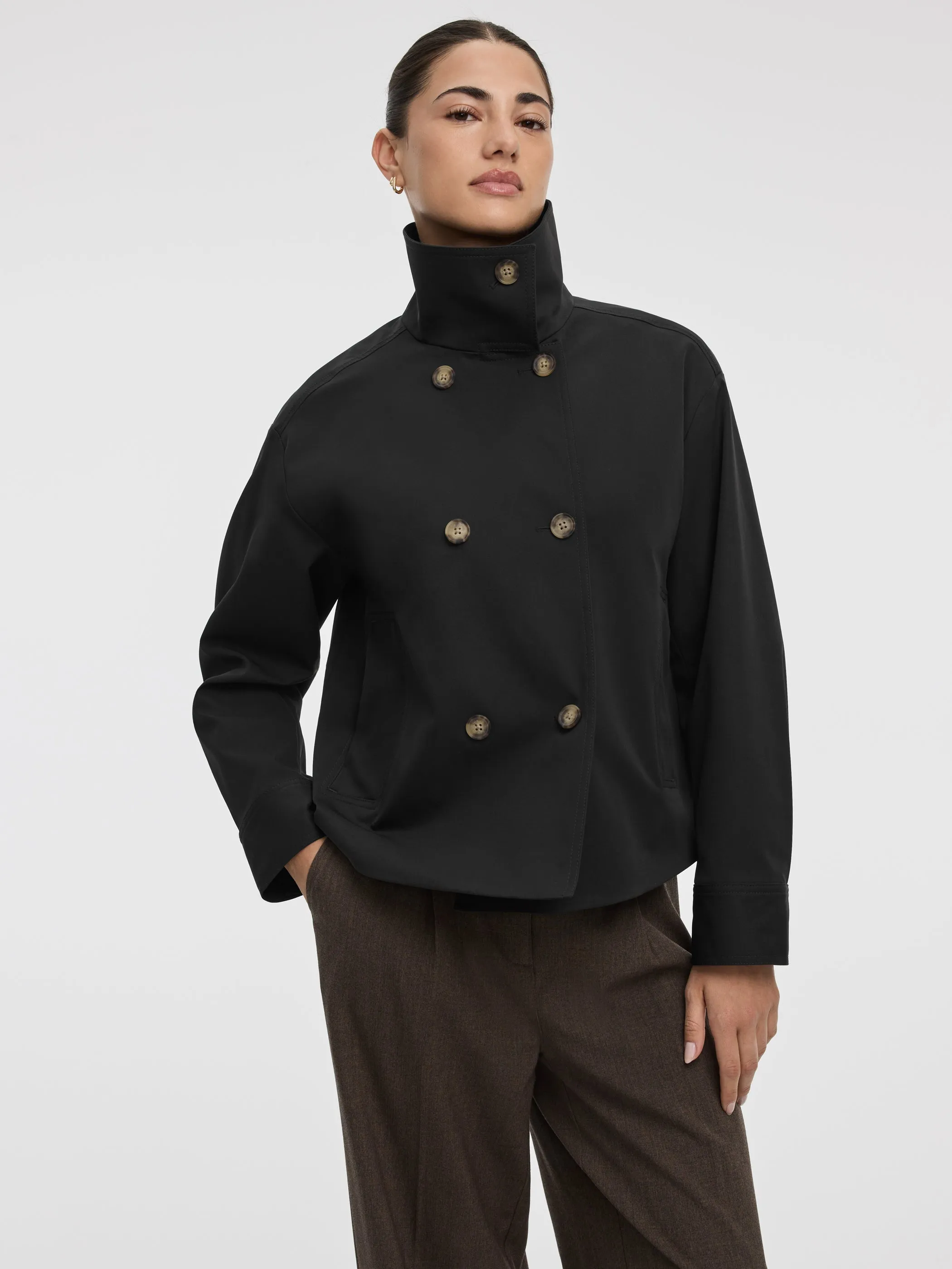 Short Mock-Neck Coat sold by Reitmans