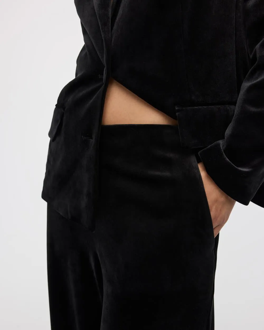 Wide-Leg High-Rise Velvet Pant sold by Reitmans product image thumbnail 5