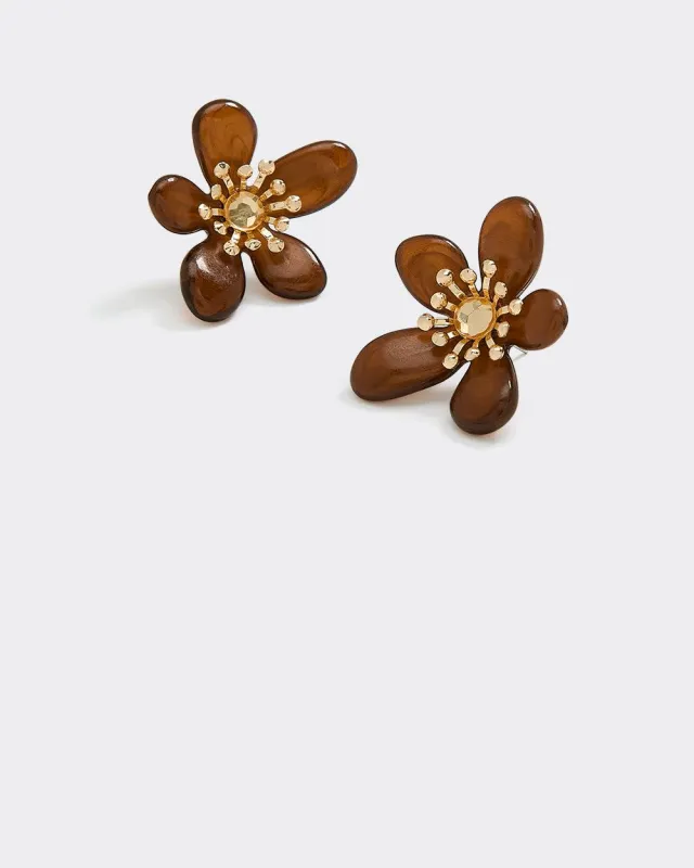 Resin Flower Earrings sold by Reitmans