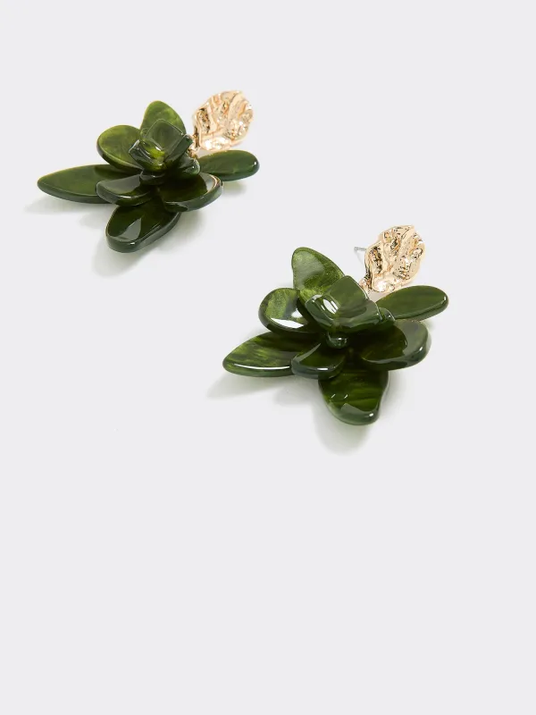 Earrings with Resin Flower Pendants sold by Reitmans