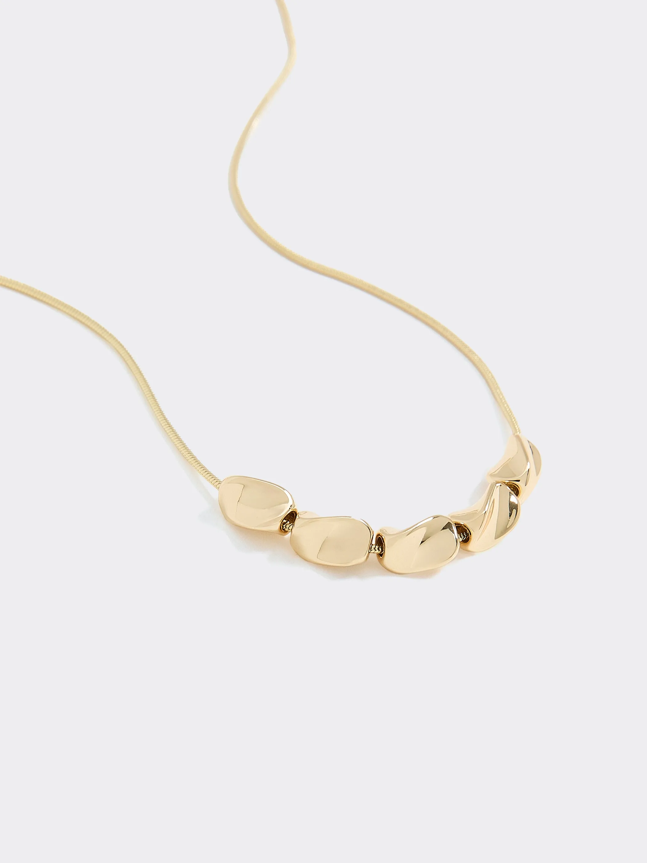 Stainless Steel Short Necklace with Twisted Beads sold by Reitmans