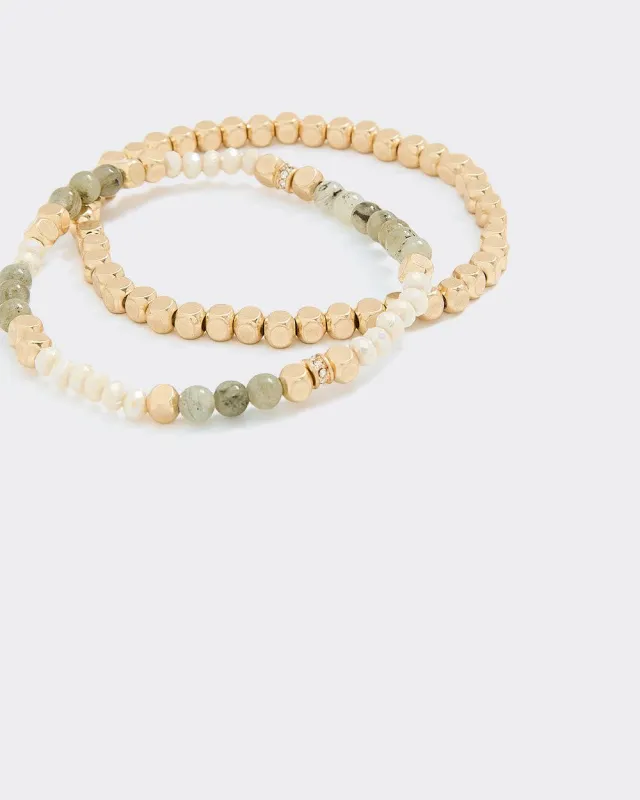 Beaded Bracelets - Set of 2 sold by Reitmans