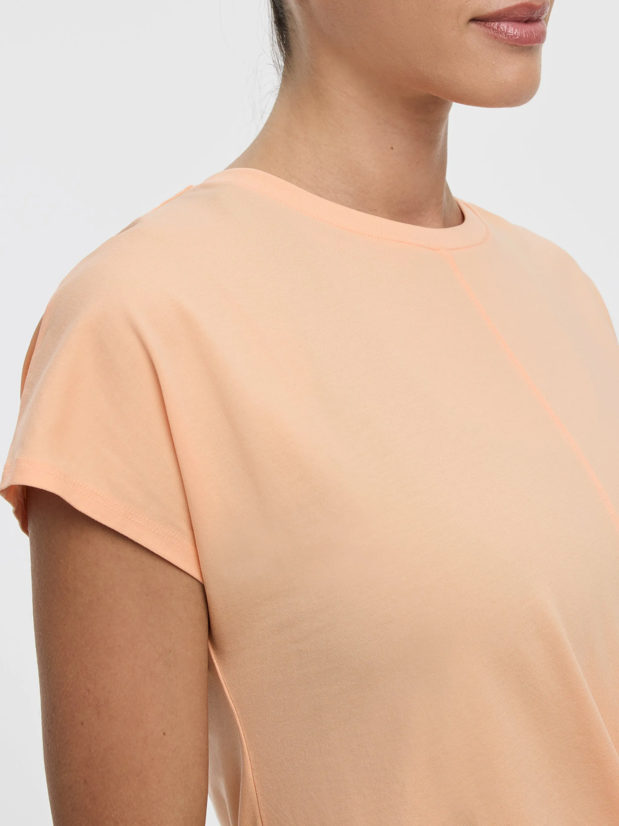 Crew-Neck T-Shirt with Twisted Front - Hyba sold by Reitmans product image thumbnail 2