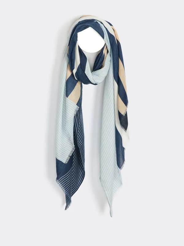 Striped Oblong Scarf made by Reitmans