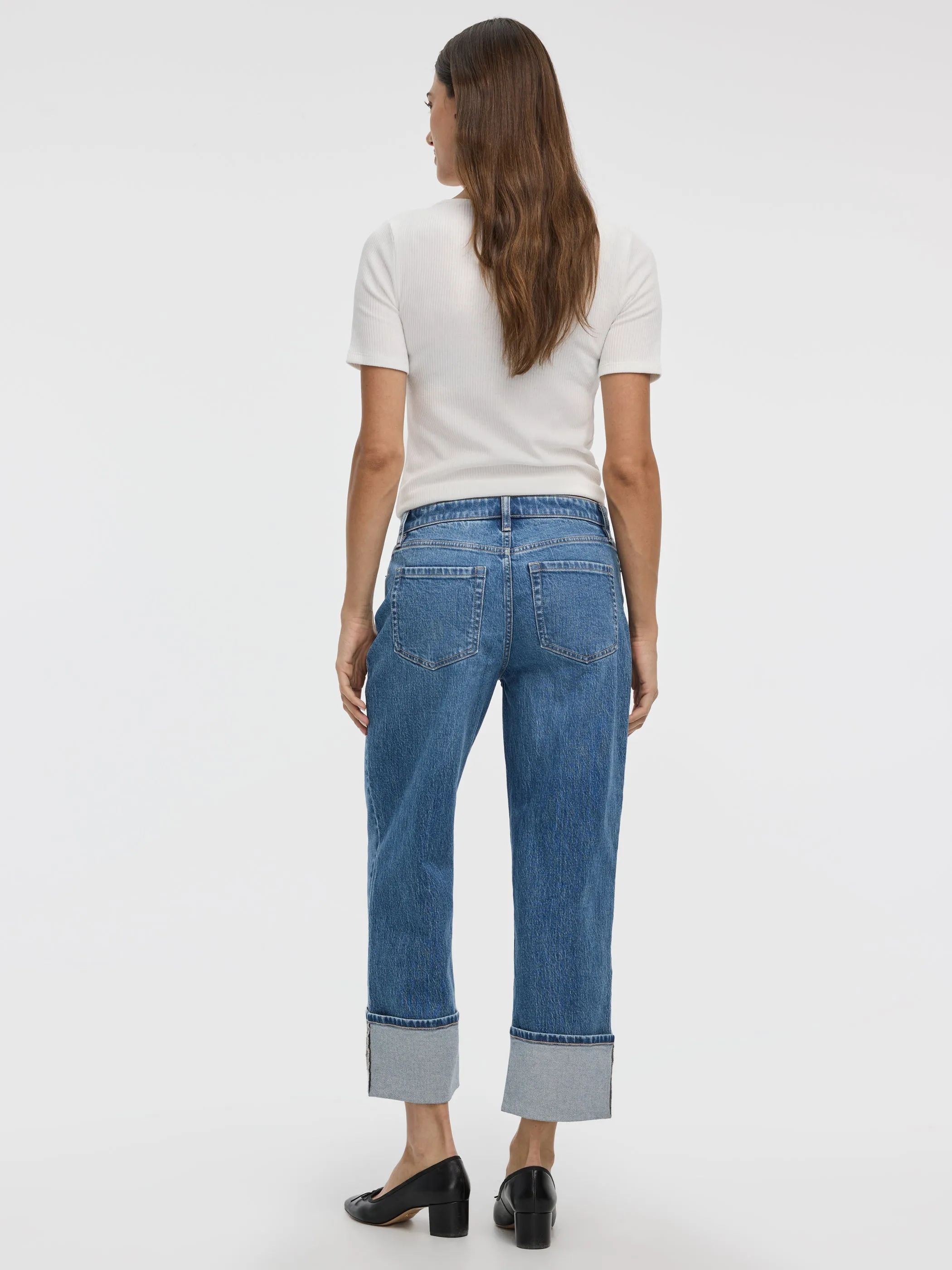 Straight-Leg High-Rise Cropped Jean with Rolled Cuffs sold by Reitmans product image thumbnail 5