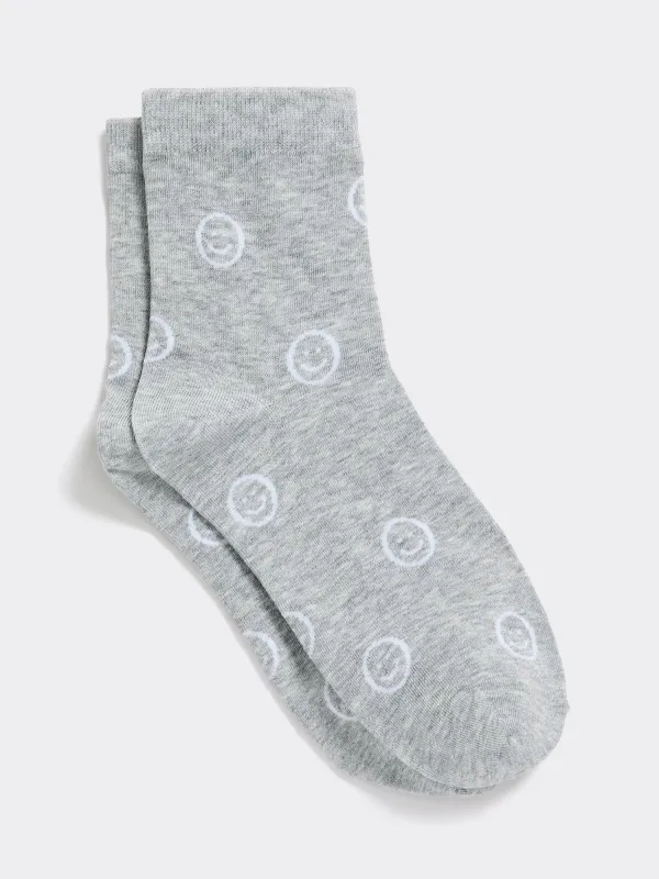 Anklet Socks with Smiley Faces sold by Reitmans