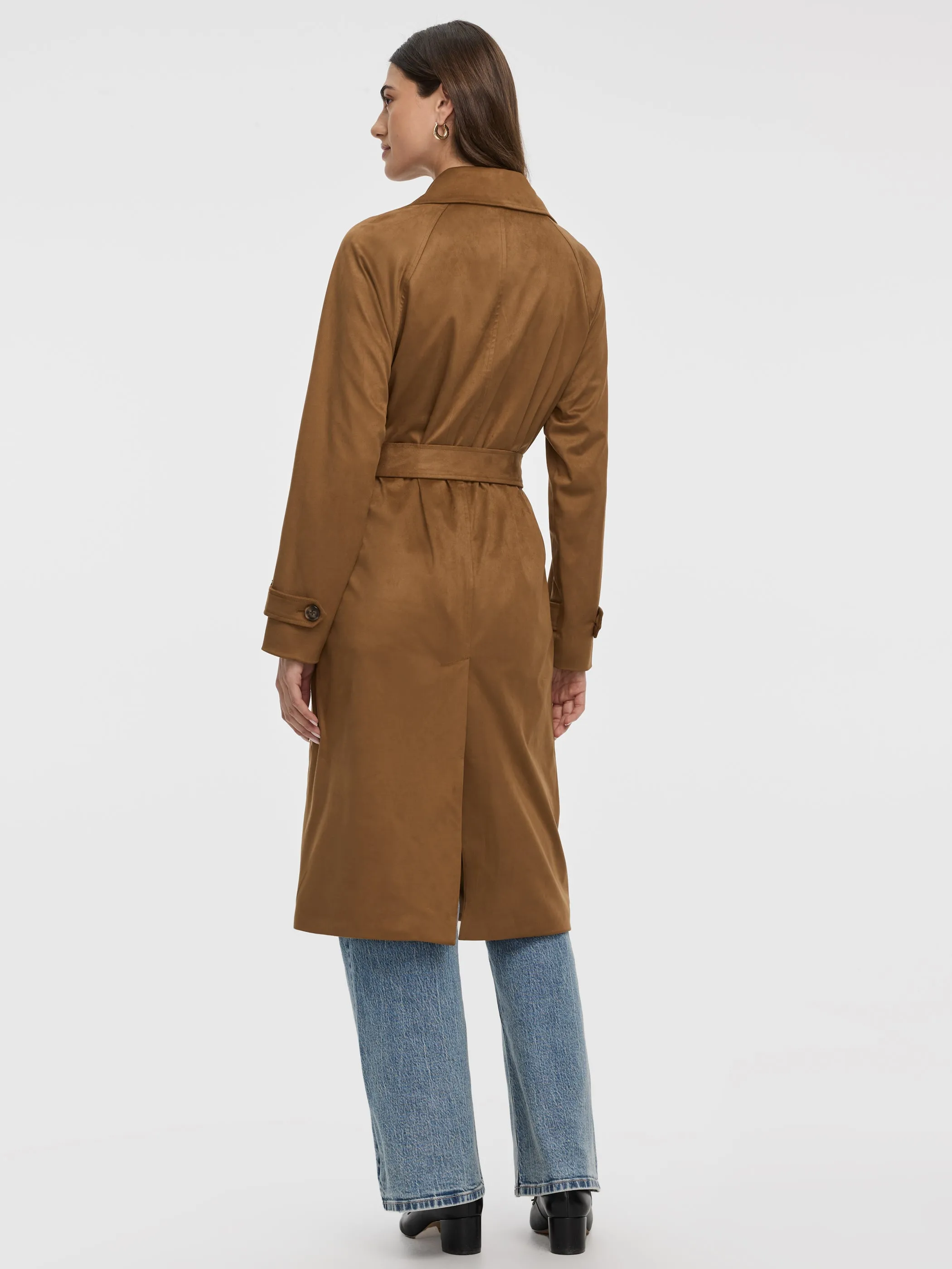 Faux Suede Trench Coat sold by Reitmans product image thumbnail 3