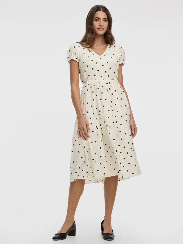 Short-Sleeve V-Neck Midi Dress made by Reitmans
