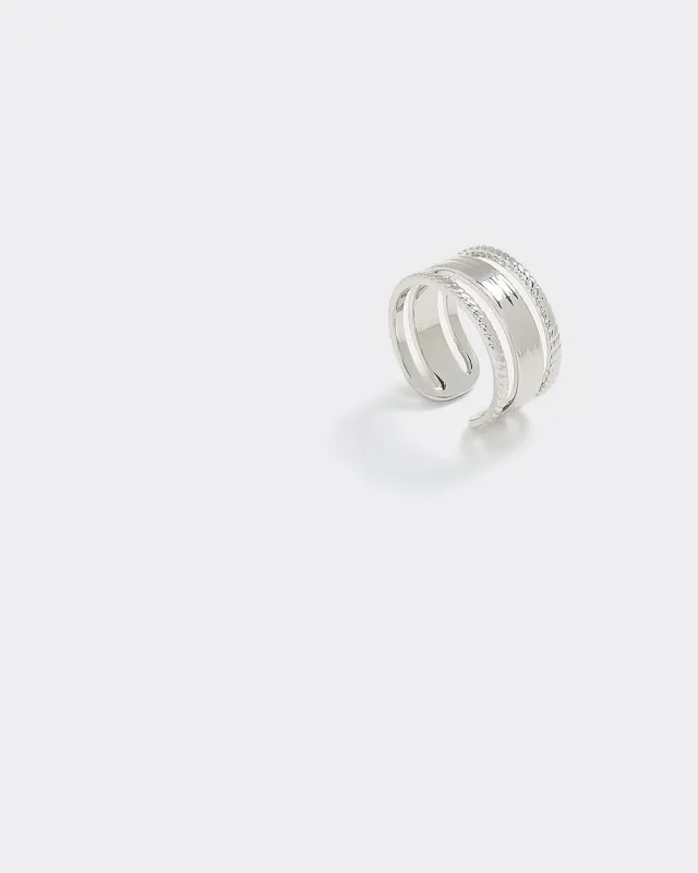 Stainless Steel Textured Open Ring sold by Reitmans