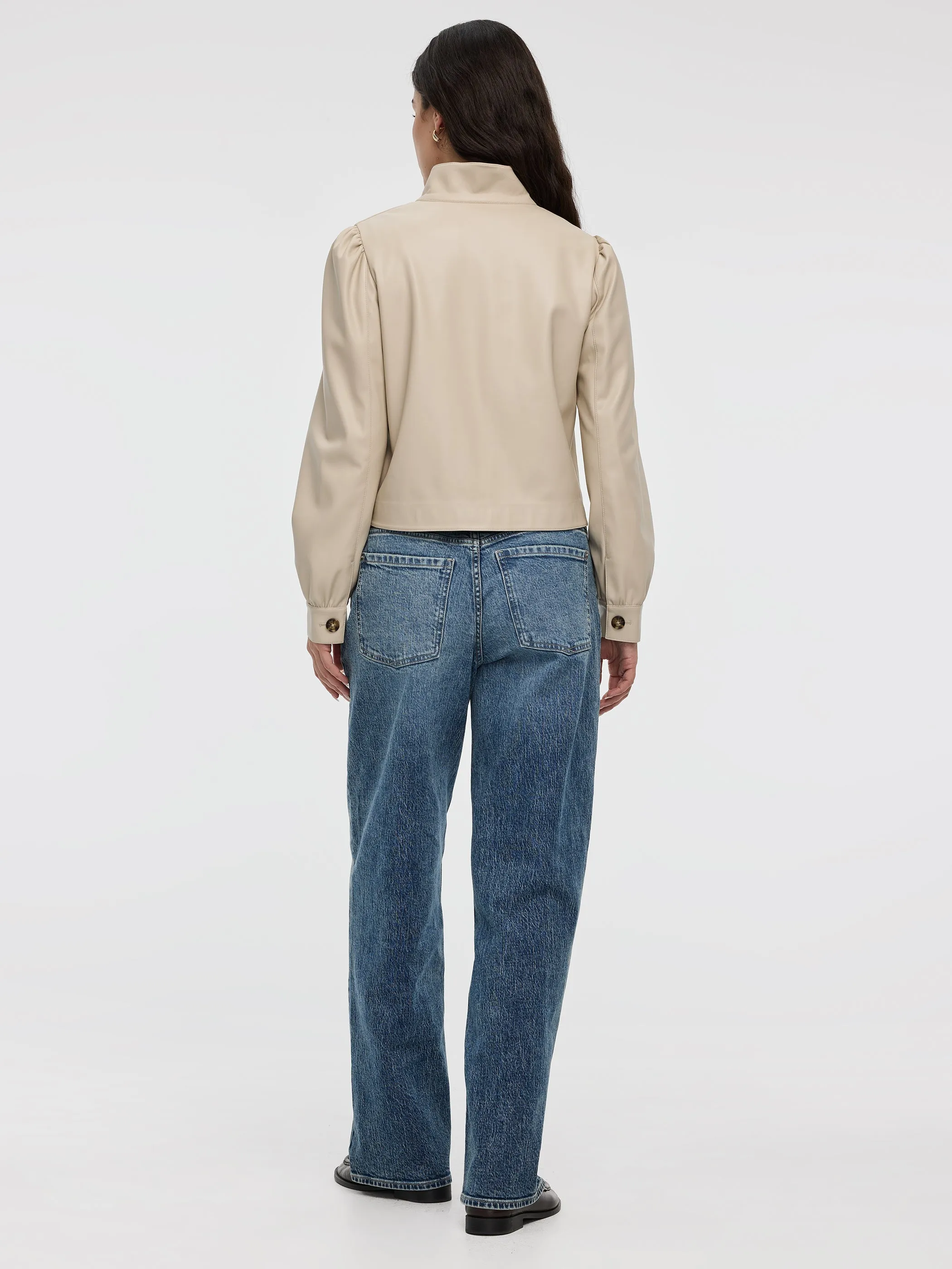 Cropped Faux Leather Jacket sold by Reitmans product image thumbnail 3