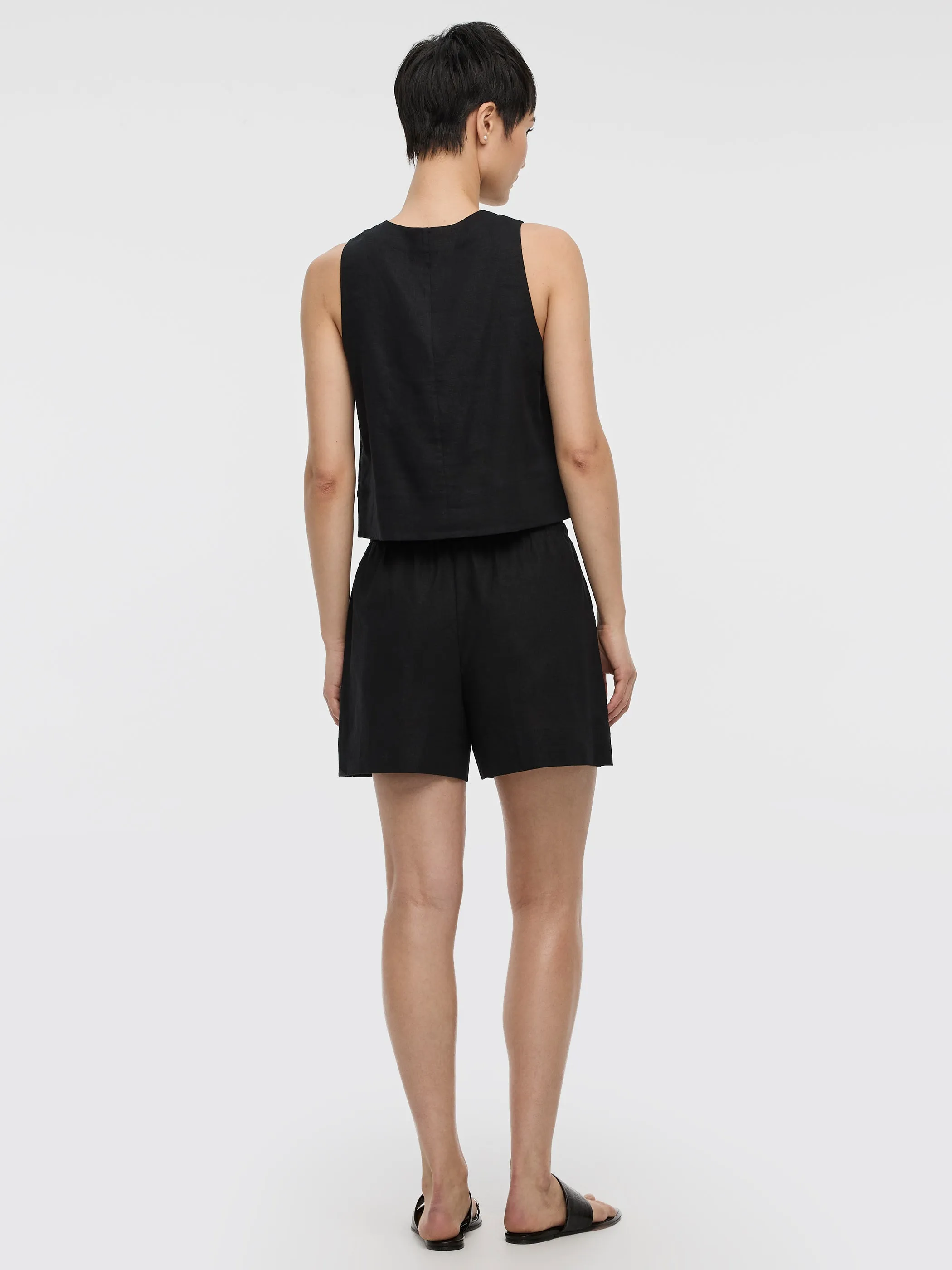 Linen-Blend Shorts with Elastic Waistband sold by Reitmans product image thumbnail 3