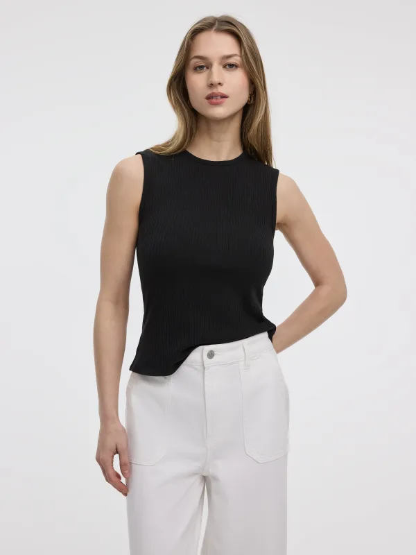 Ribbed Crew-Neck Tank made by Reitmans