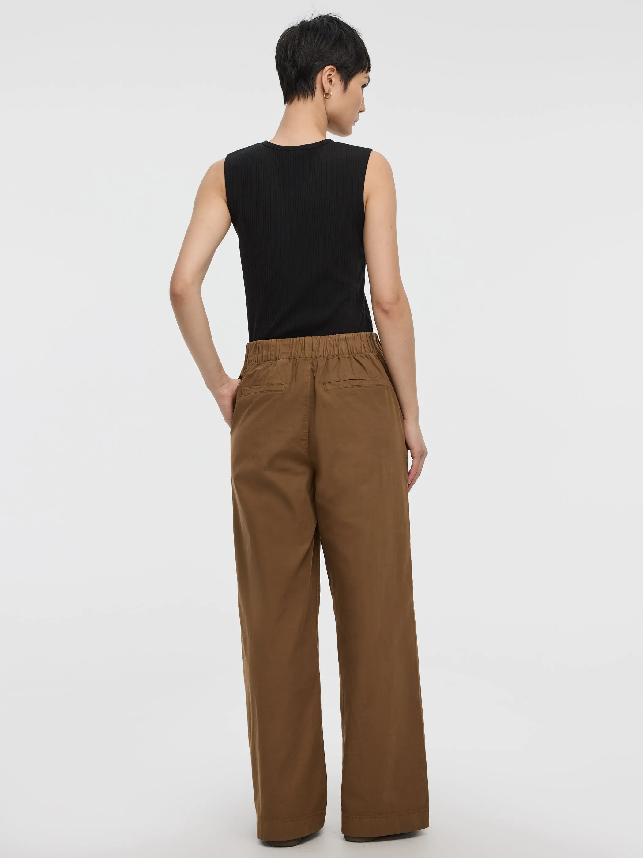 Pull-On High-Rise Linen-Blend Pant sold by Reitmans product image thumbnail 4