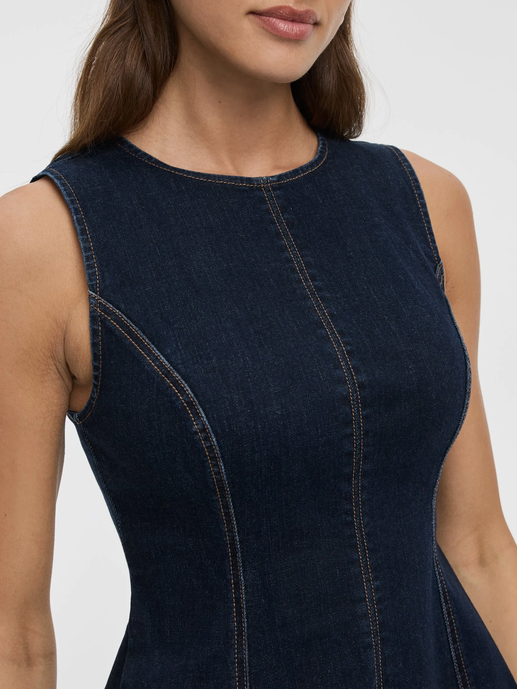 Sleeveless Mini Denim Dress sold by Reitmans product image thumbnail 2