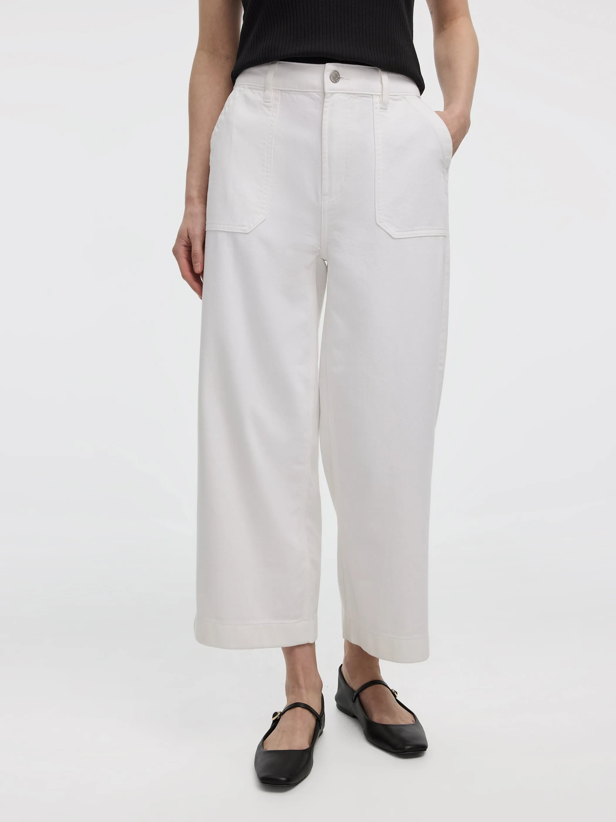 Flowy Wide-Leg High-Rise Cropped Jean sold by Reitmans product image thumbnail 2