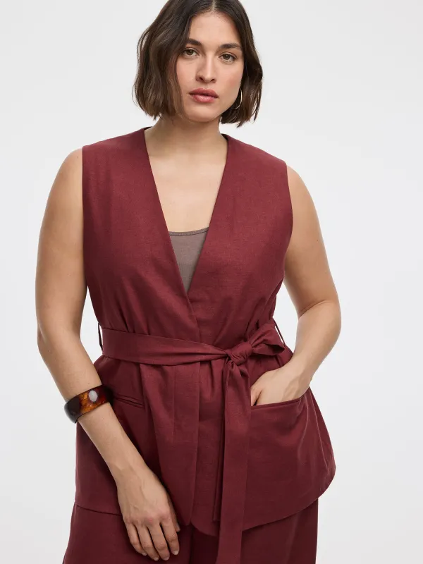 Sleeveless Belted Blazer made by Reitmans