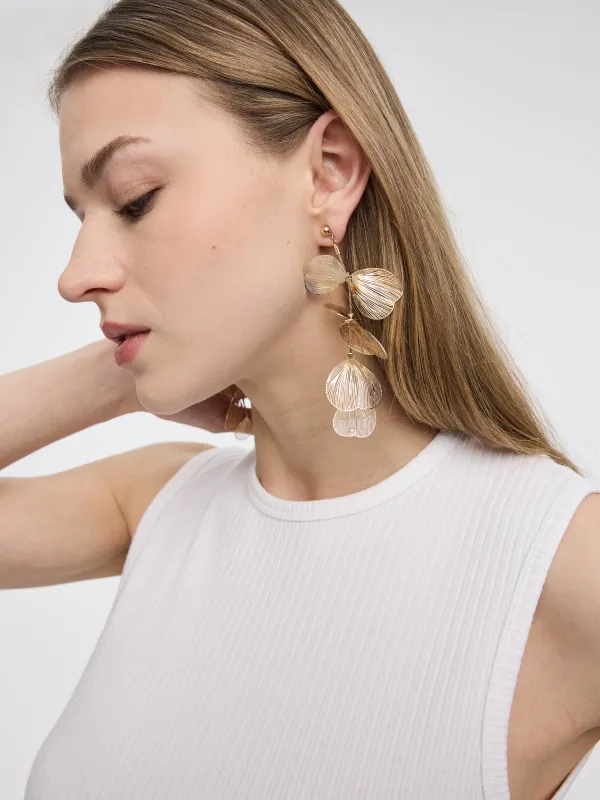 Earrings with Flower Pendants made by Reitmans