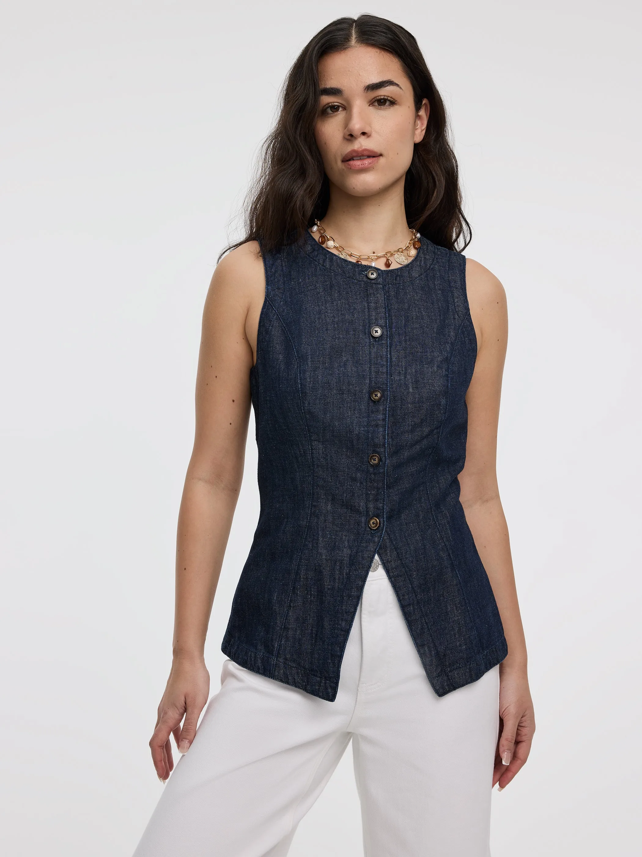 Denim Vest sold by Reitmans