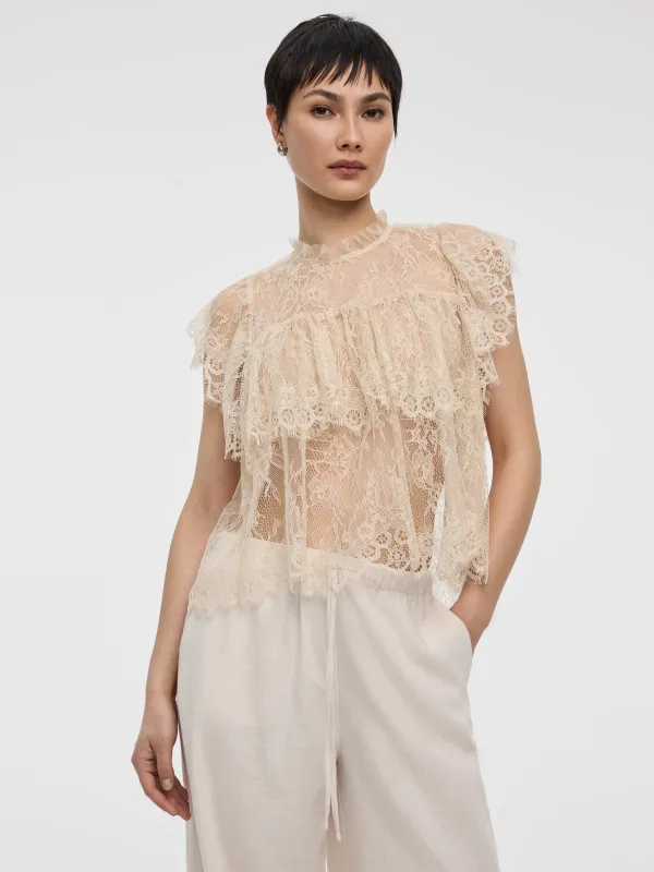 Extended-Sleeve Lace Blouse made by Reitmans