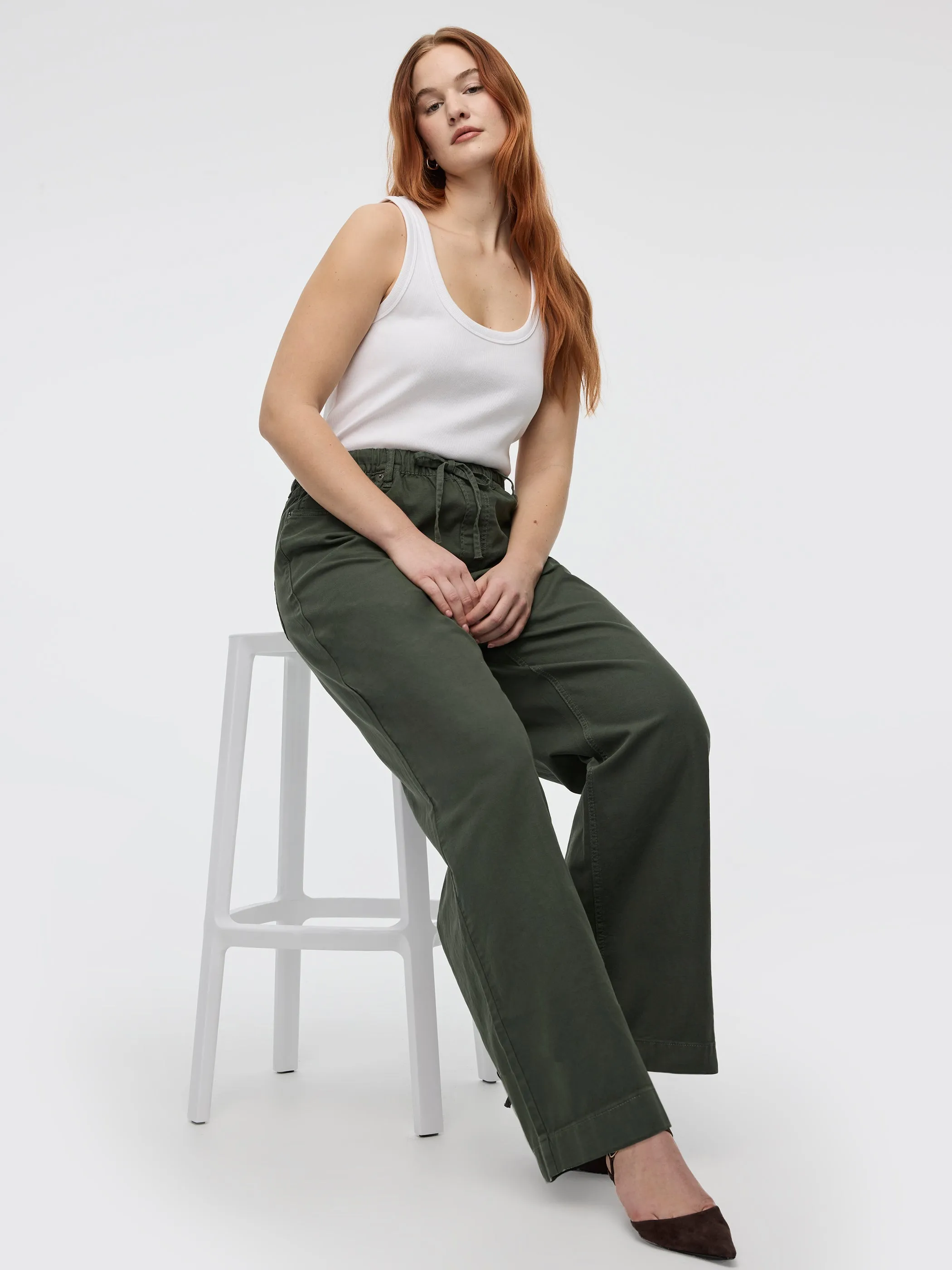 Pull-On High-Rise Linen-Blend Pant sold by Reitmans product image thumbnail 5