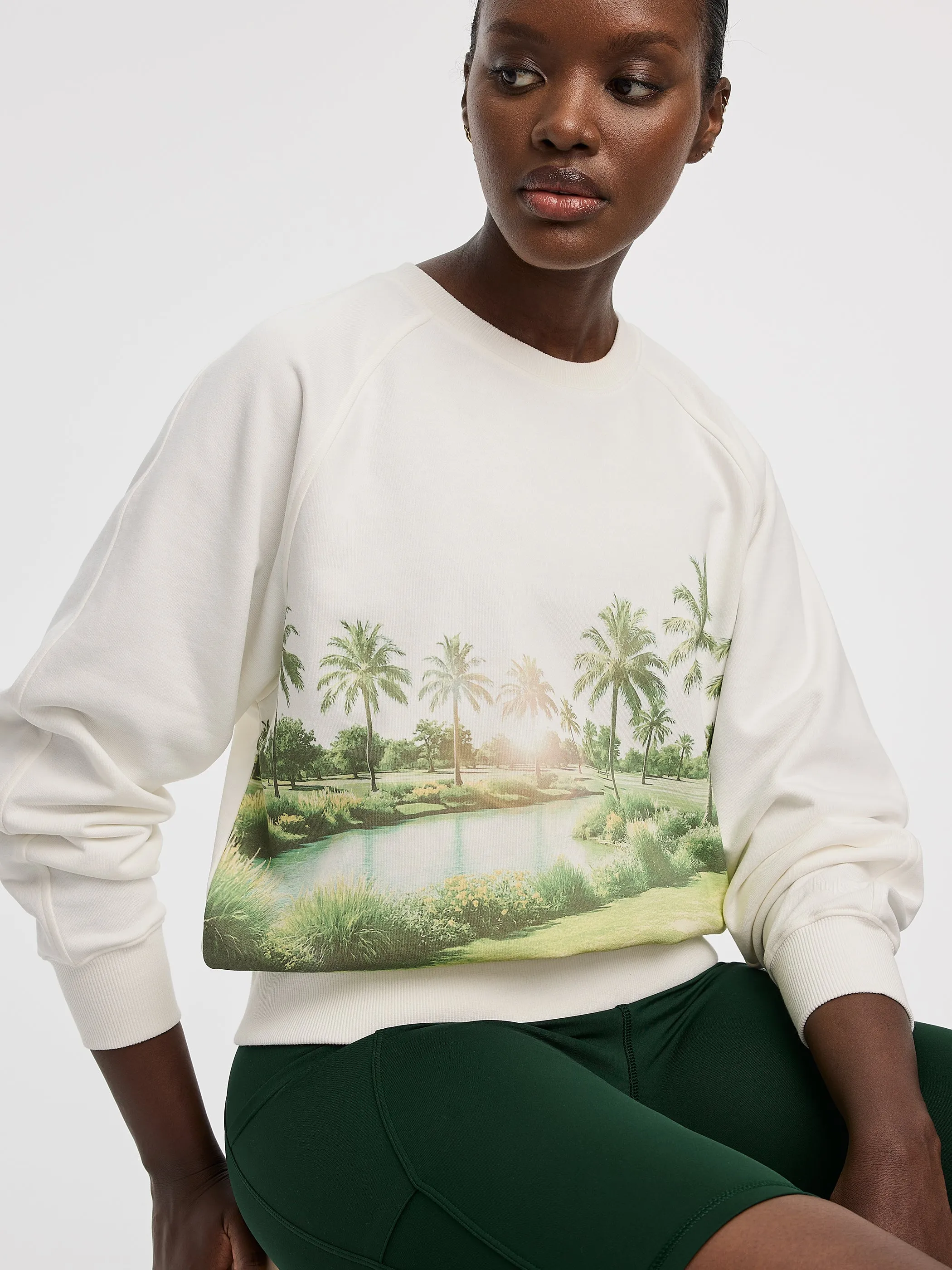 Long-Sleeve Crew-Neck French Terry Sweatshirt - Hyba sold by Reitmans product image thumbnail 4