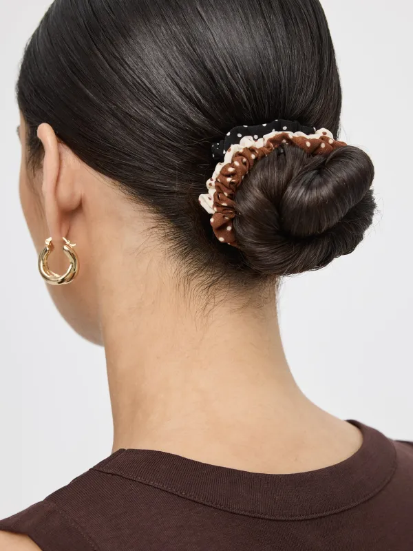 Dotted Scrunchies - Set of 3 made by Reitmans