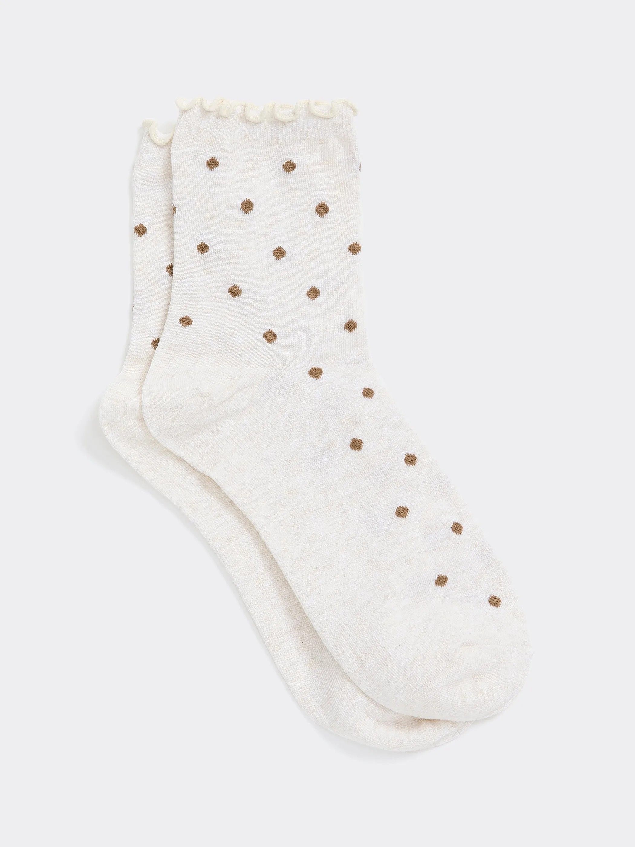 Dotted Anklet Socks with Ruffled Hems sold by Reitmans product image thumbnail 4