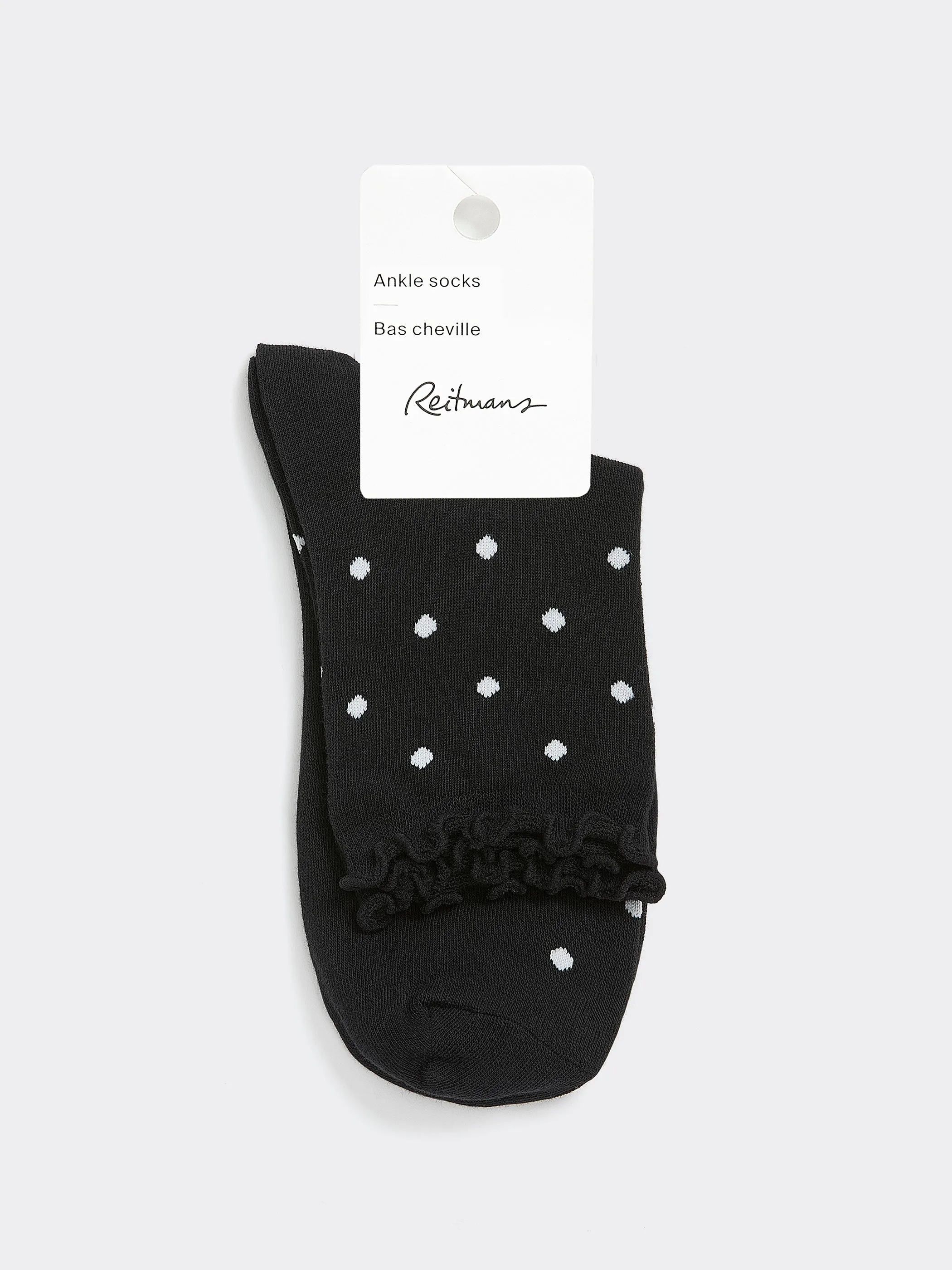Dotted Anklet Socks with Ruffled Hems sold by Reitmans product image thumbnail 2