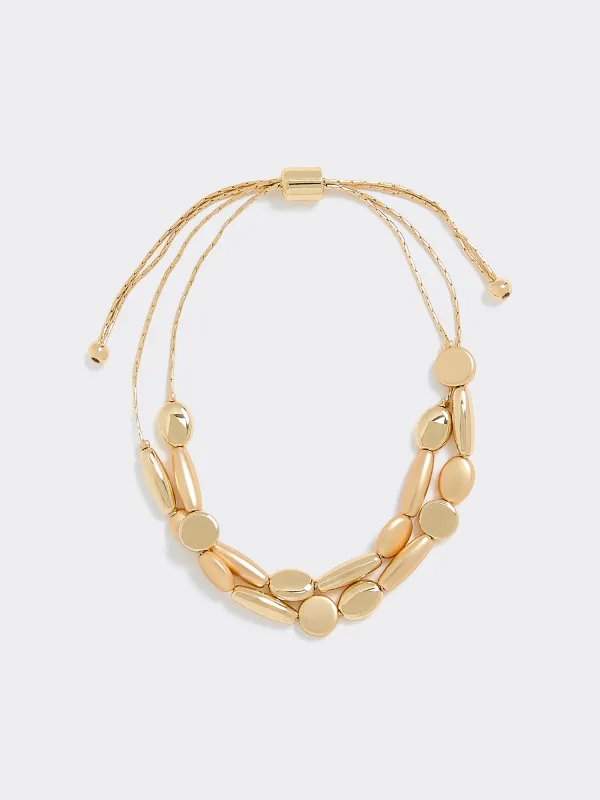 Cord Bracelet with Pebble Beads made by Reitmans