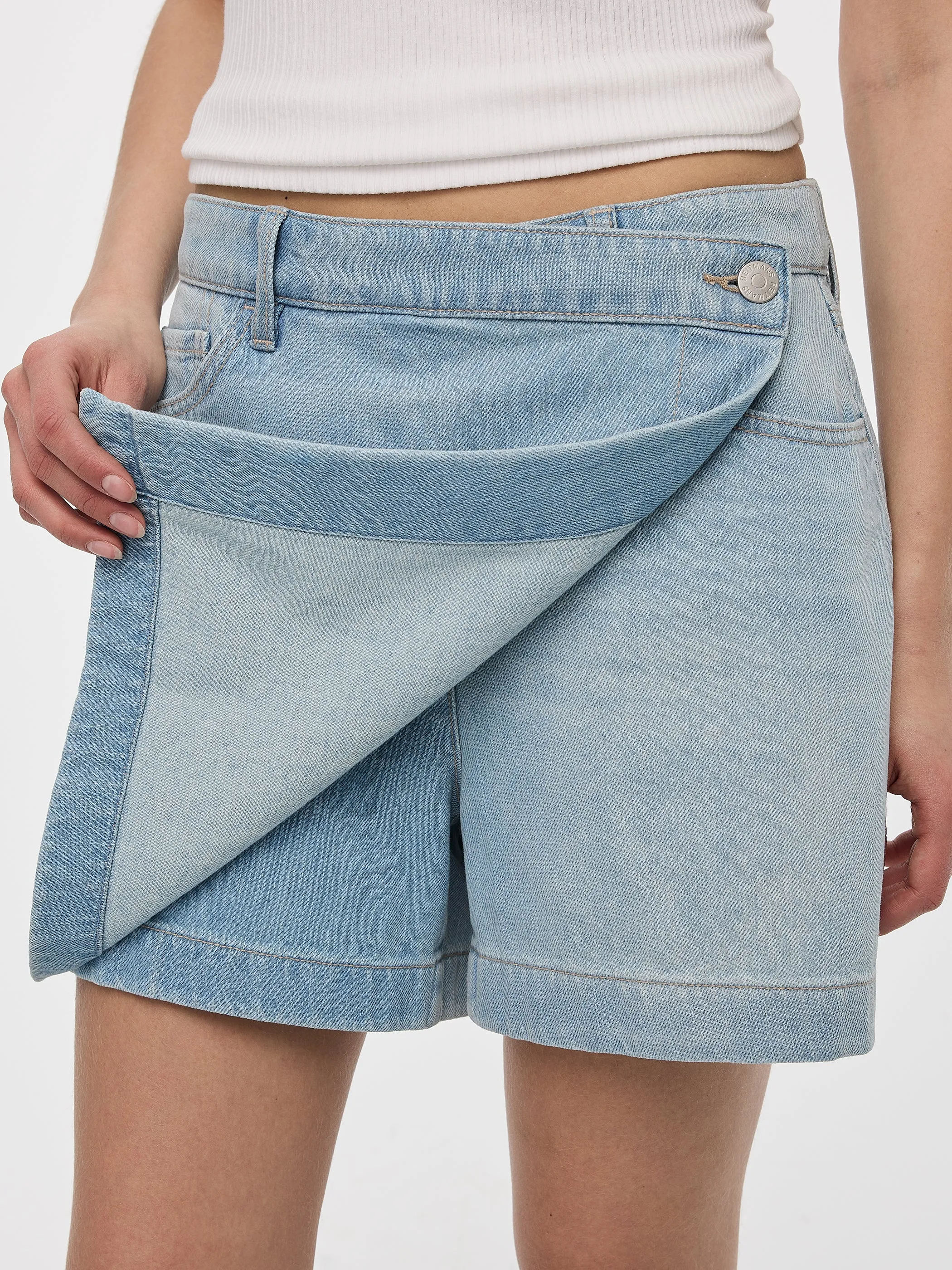 Denim Wrap Skort sold by Reitmans product image thumbnail 5