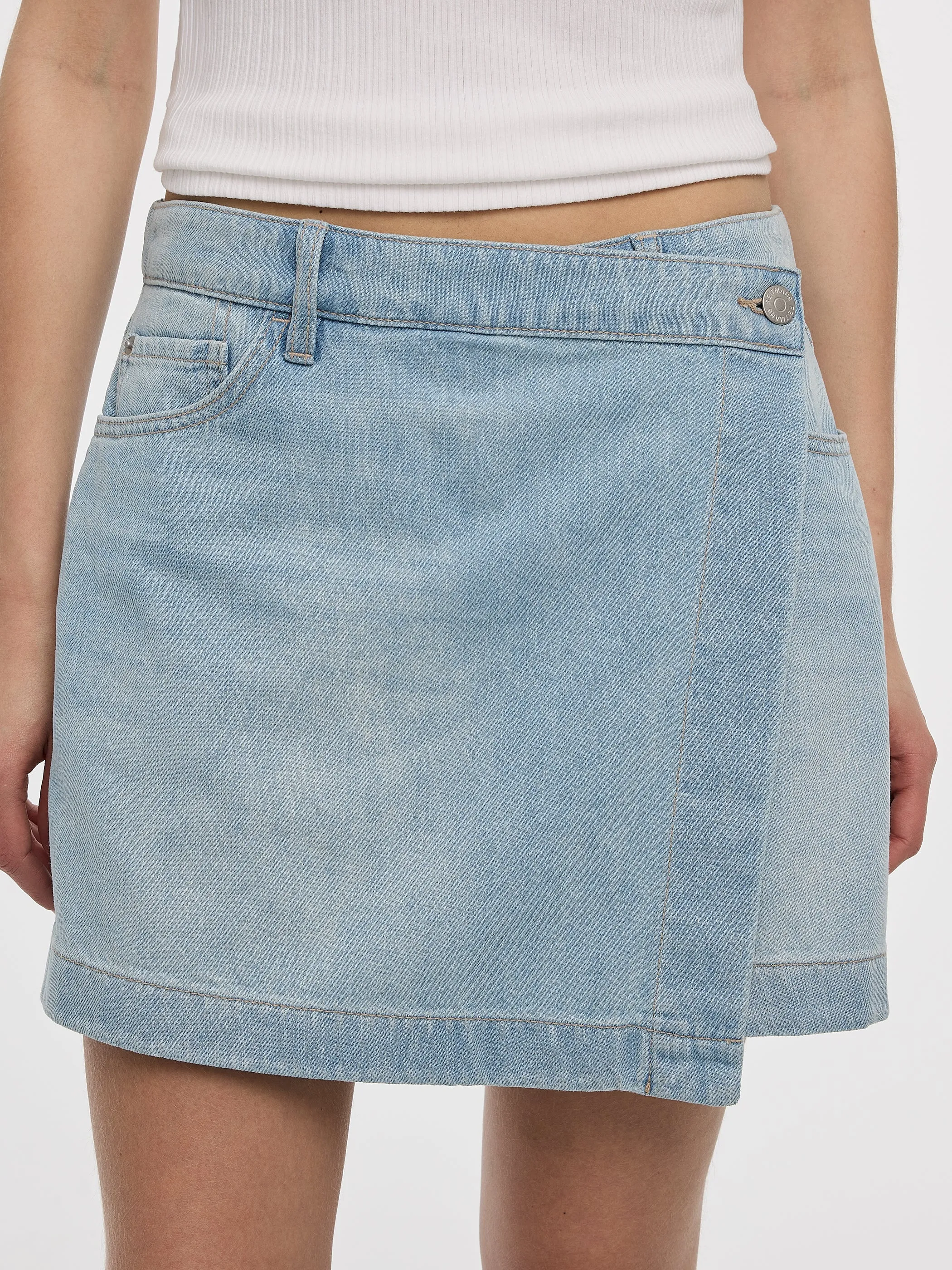 Denim Wrap Skort sold by Reitmans product image thumbnail 2