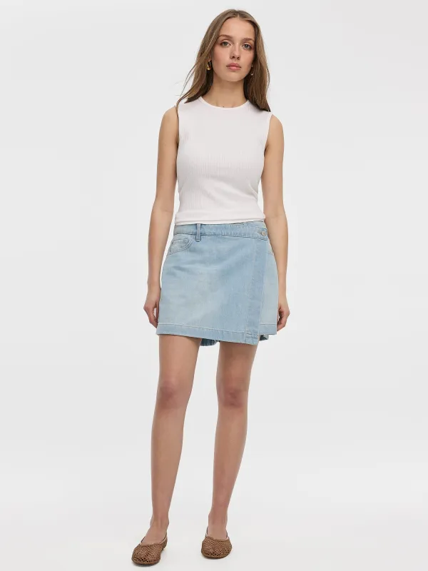 Denim Wrap Skort made by Reitmans