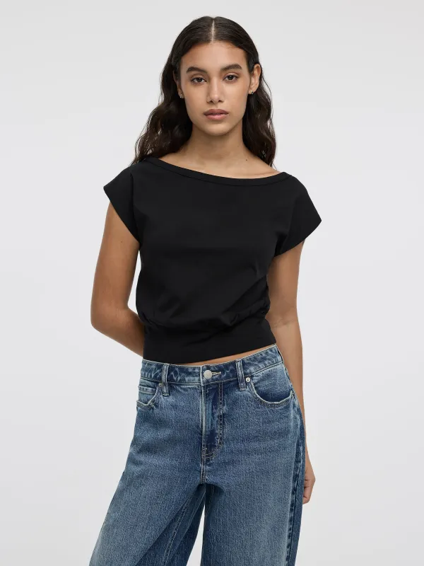 Short-Sleeve Off-the-Shoulder Top made by Reitmans