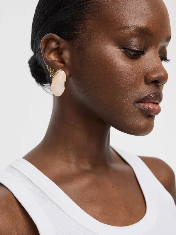Earrings with Oval Resin Pieces made by Reitmans