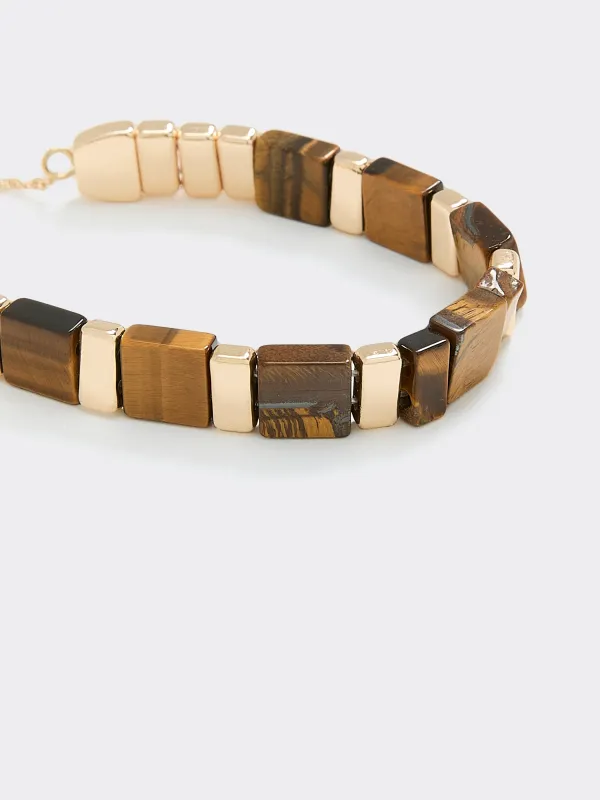 Bracelet with Tiger Eyes made by Reitmans