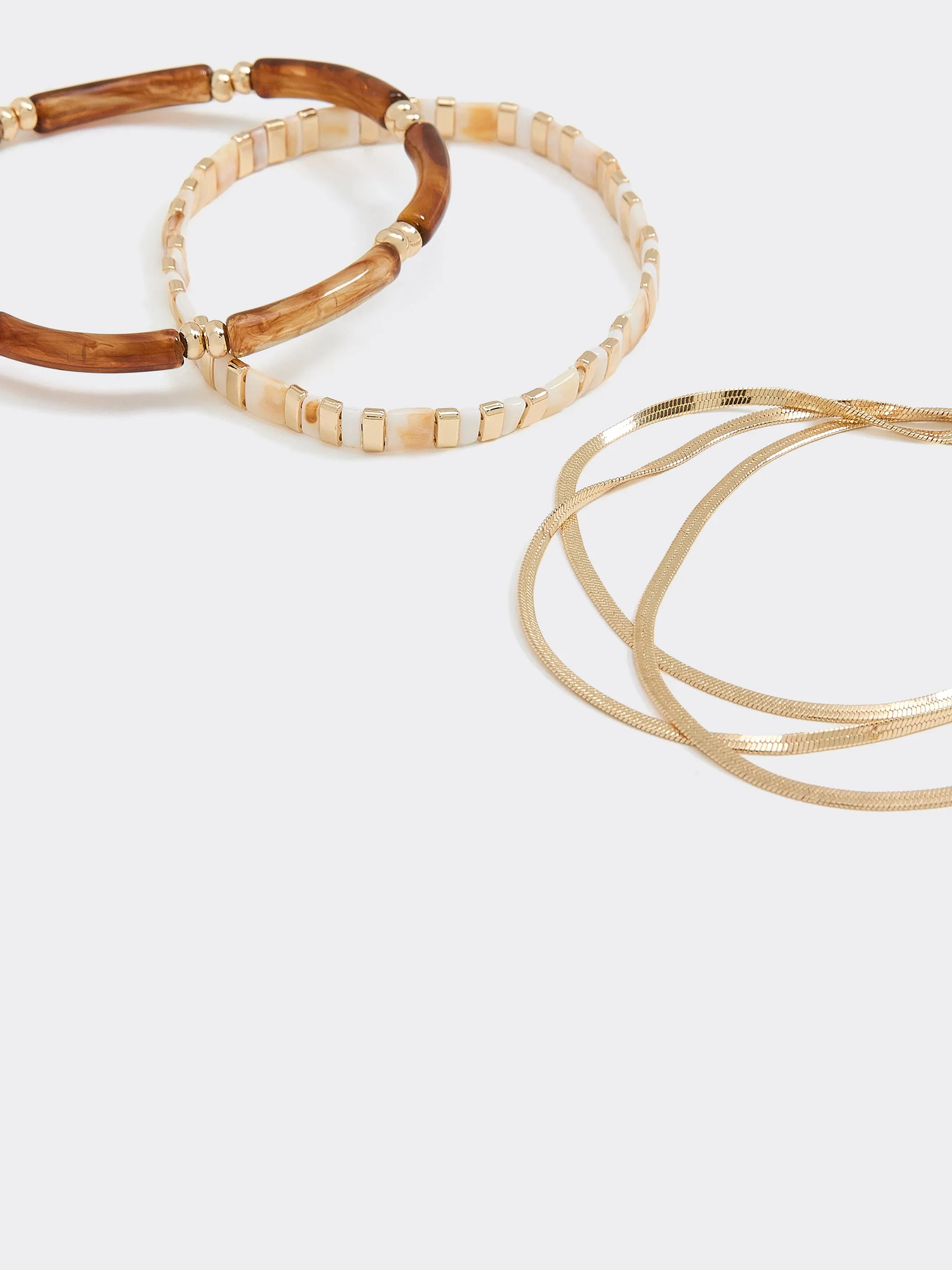 Bracelets with Mother-of-Pearl - Set of 3 sold by Reitmans