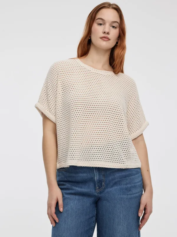 Short-Dolman-Sleeve Boat-Neck Tee made by Reitmans