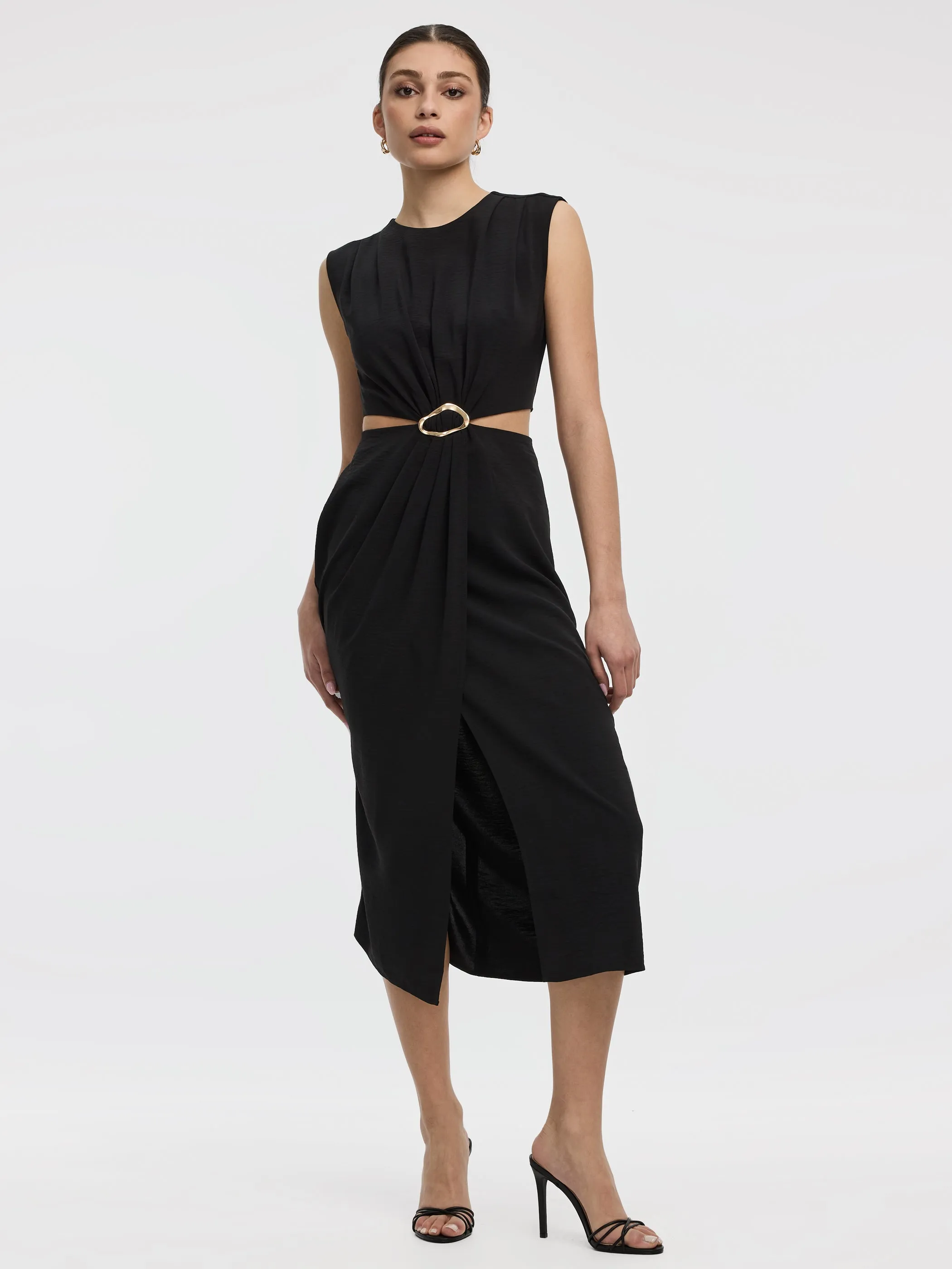Sleeveless Fitted Maxi Dress with Cut-Out Details sold by Reitmans