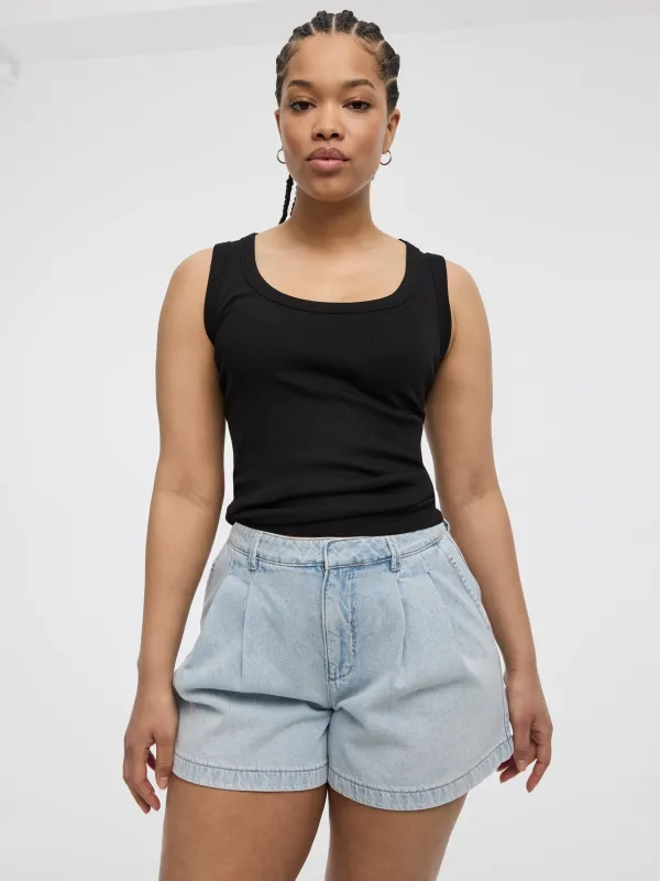 Scoop-Neck Ribbed Tank made by Reitmans