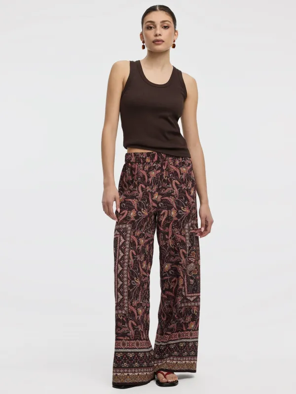 Wide-Leg High-Rise Pull-On Pant made by Reitmans