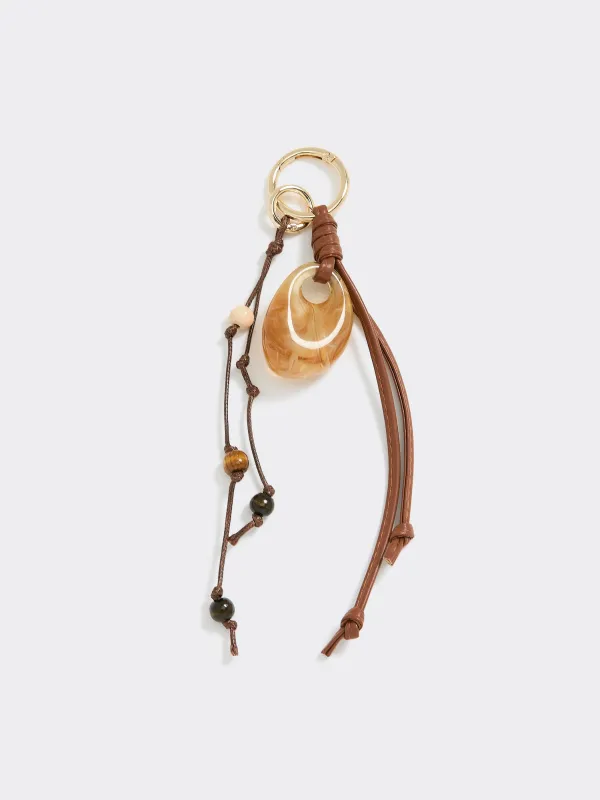 Cord Bag Charm with Resin Piece made by Reitmans