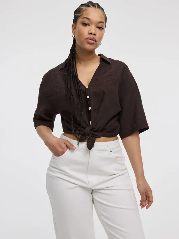 Short-Sleeve Half-Zip Polo - HYLUX - Hyba made by Reitmans